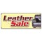 Signmission LEATHER SALE BANNER SIGN sofa couch signs furniture 50% chairs sell off B-Leather Sale - alternate 1